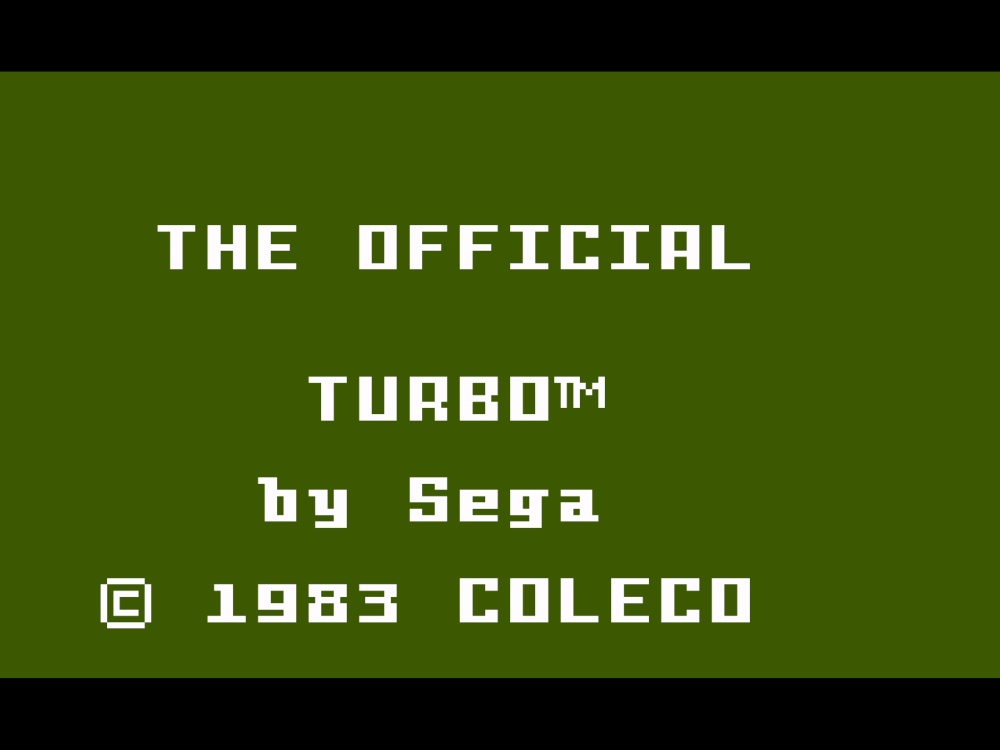 Title Screen of Turbo for Intellivision